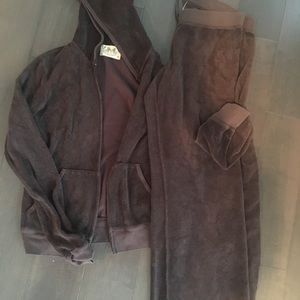 Juicy couture track suit in brown terry fabric